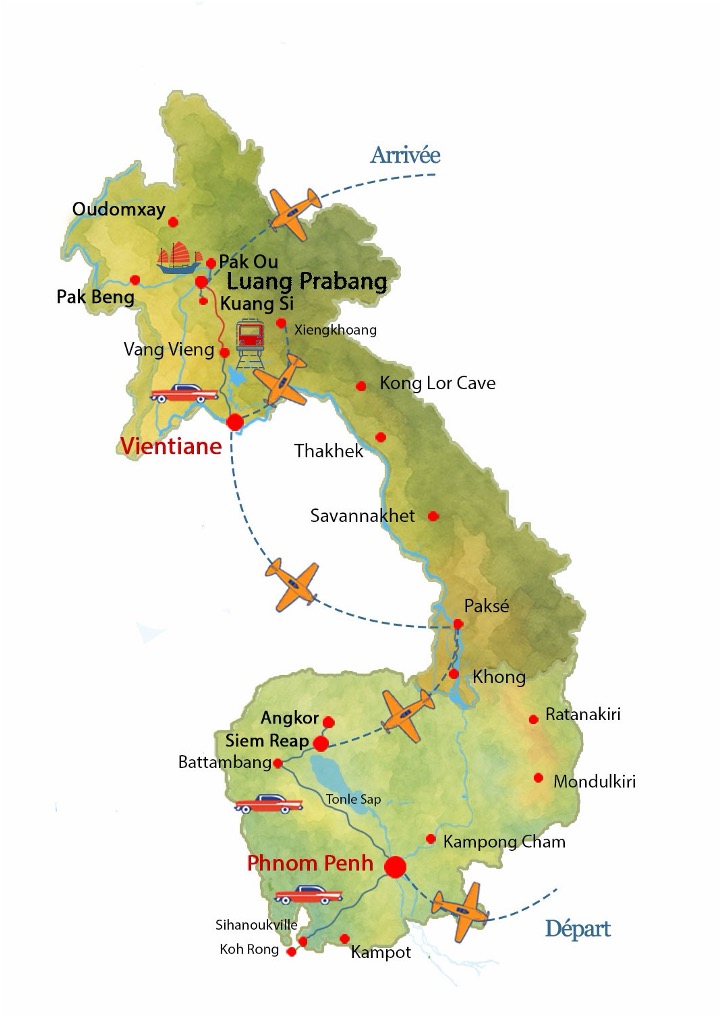 Circuit Laos Cambodge 24 jours sur mesure | Tonkin Voyage